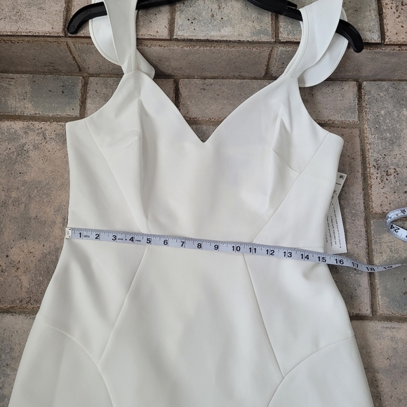 Aidan by Aidan Mattox Crepe Bradil Body Con Fitted Cocktail Mini Dress - Picture 14 of 16